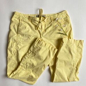 Y2K pastel yellow cargo pants